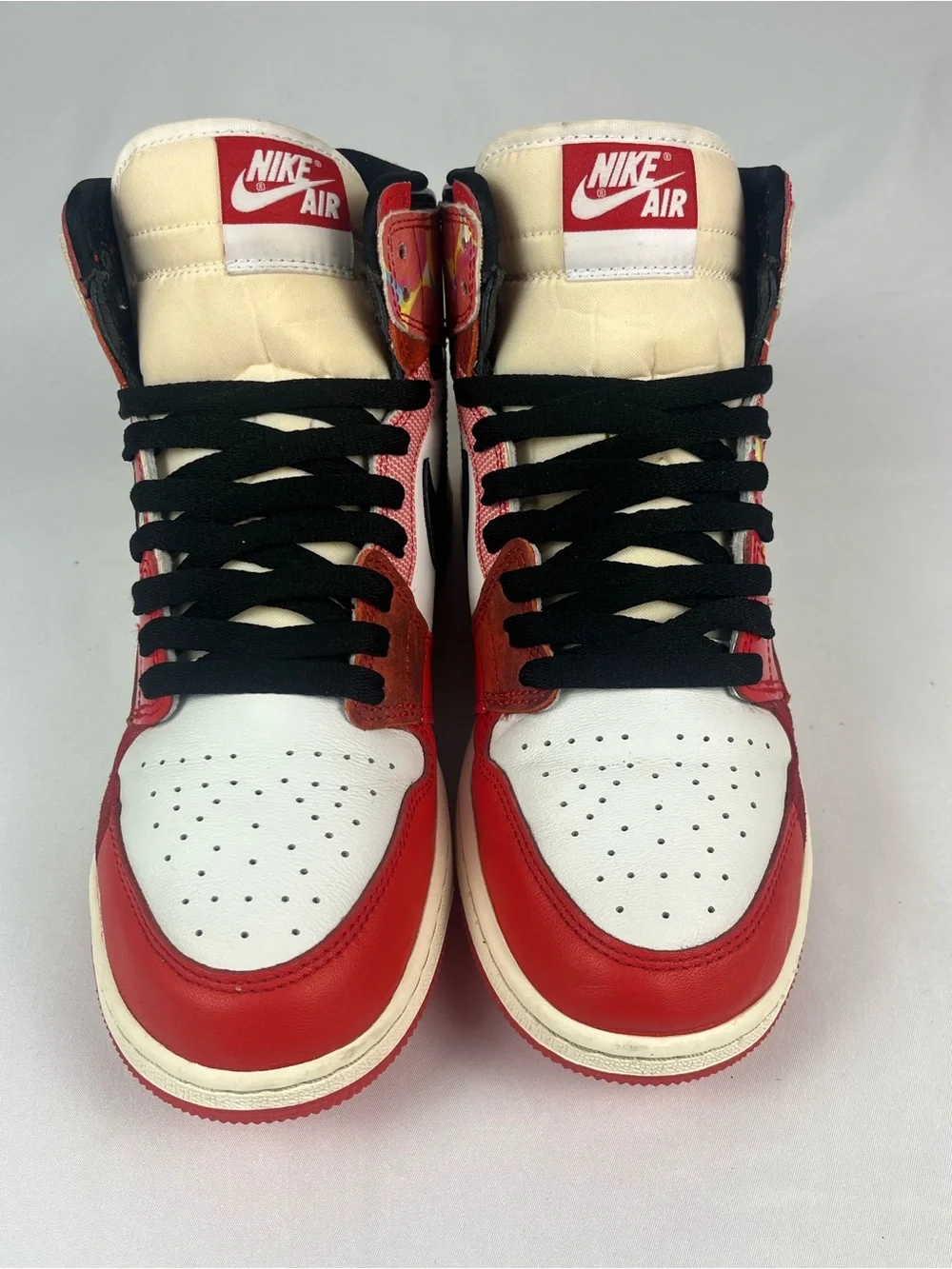 Nike Air Jordan 1 High Boys Size 7Y Red White Black Multicolor Sneakers